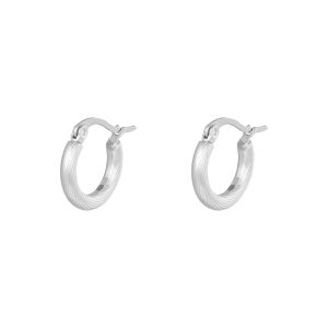 Earrings Hoops Twisted - Silver