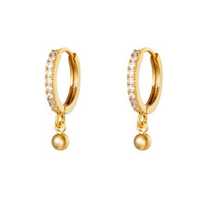 Earrings Diamond Dot - Gold