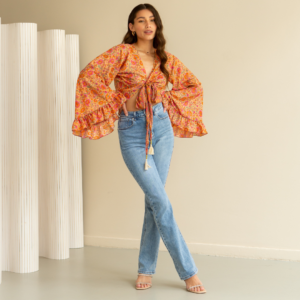 Bohemian Wrap Top Ruffle