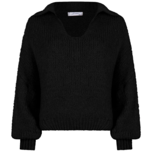 Liva knit kraag black