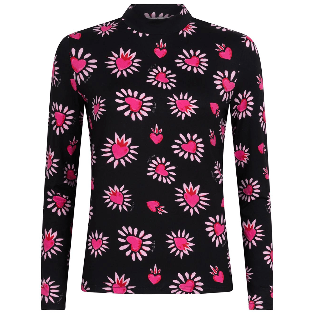 Ambika Magdalen Top Hearts - Fuchsia