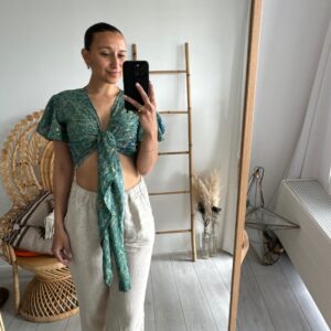 Bohemian Wrap Top Noe Aqua