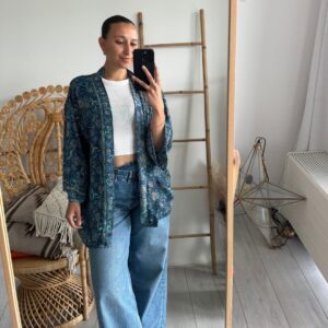 Bohemian Kimono Short Blue