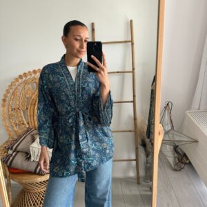 Bohemian Kimono Short Blue