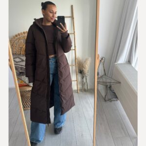 Puffer Jacket Long Brown