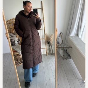 Puffer Jacket Long Brown