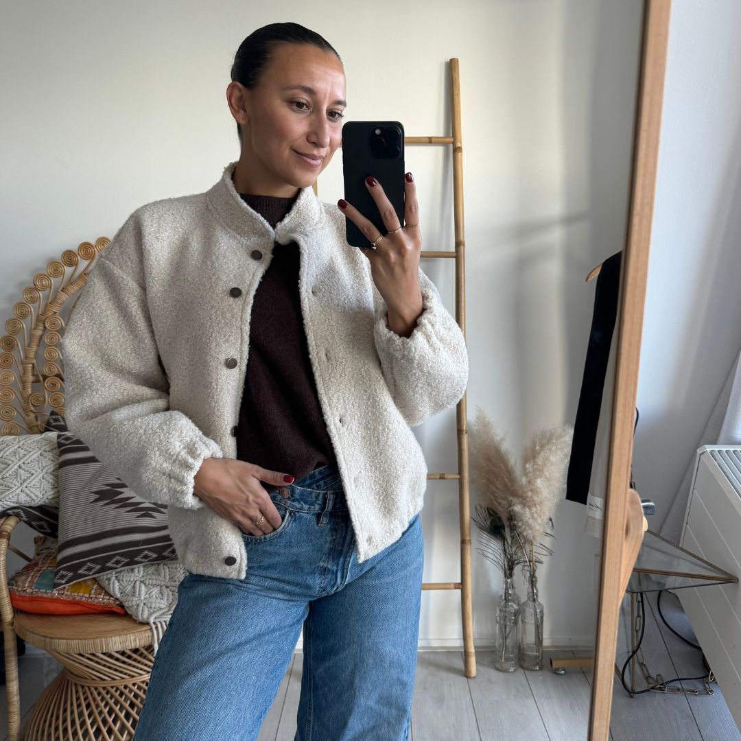 Teddy Jacket Offwhite