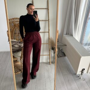 Jaimy Straight Leg Pants Burgundy