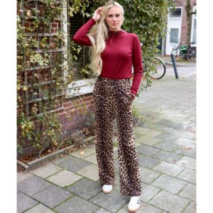 Jaimy Straight Leg Pants Leopard