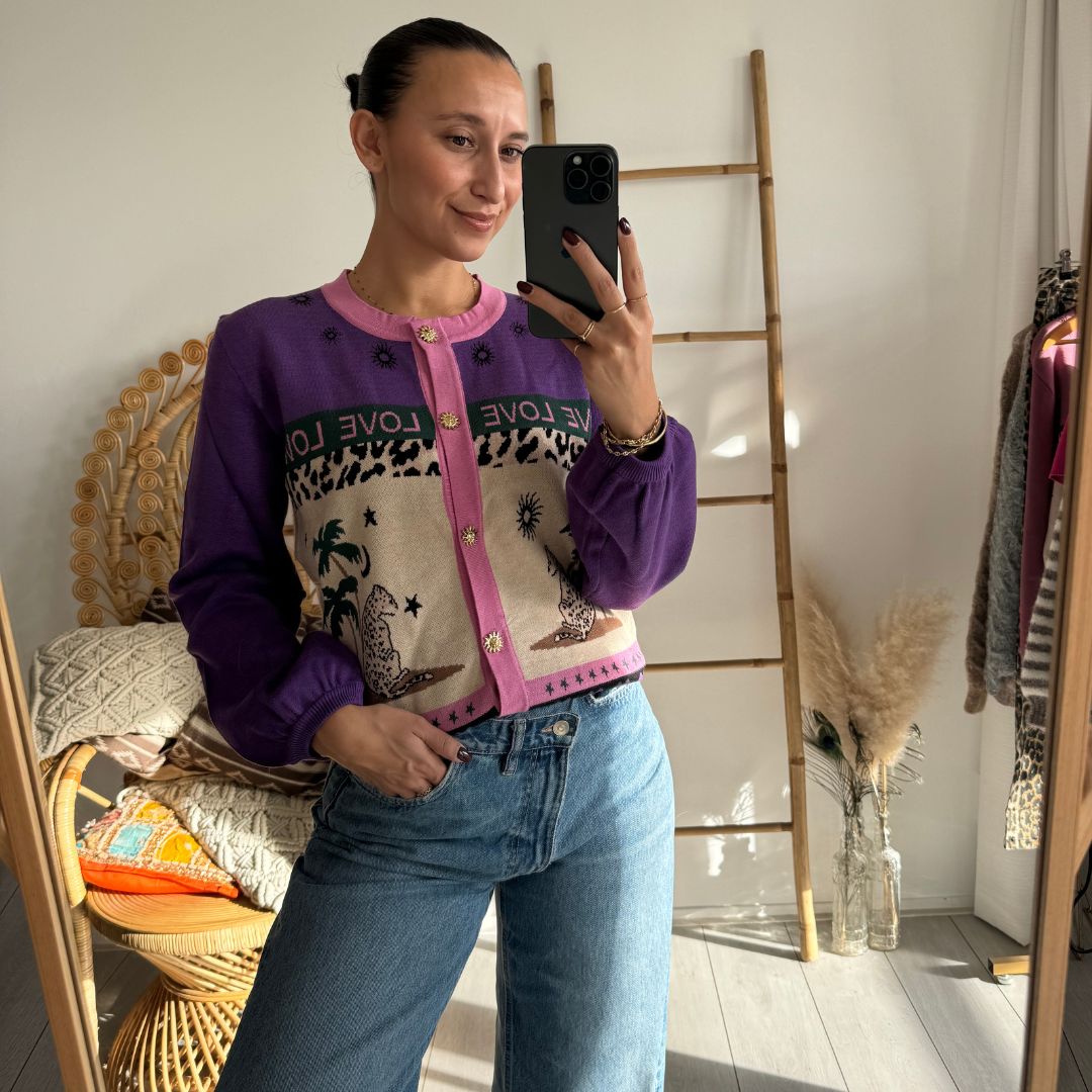 Ambika Cardigan Purple