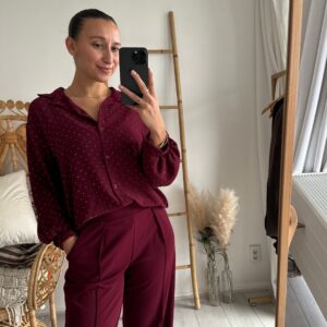 Strass Blouse Burgundy