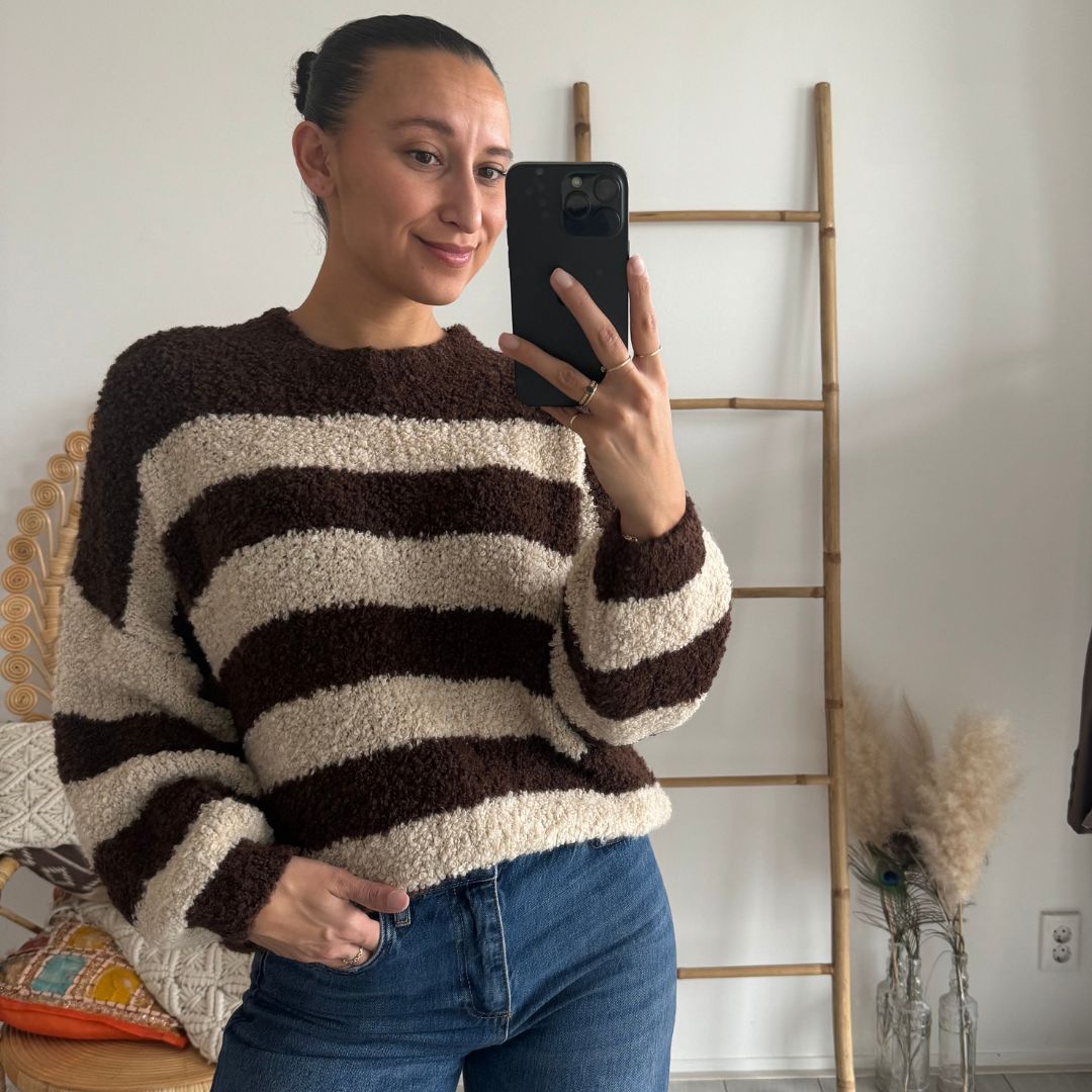 Ambika Teddy Knit Stripe