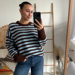 Stripe Knit Blue/Brown