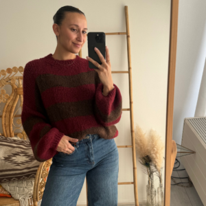 Ambika Liva Knit Bordeaux Red/ Brown