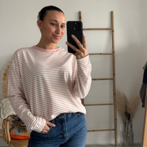 Pien Stripe Top Old Pink