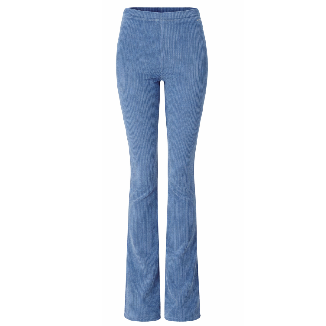 Rib Flared Jeans Blue