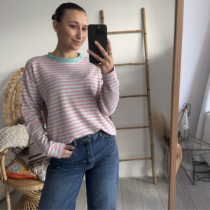 Pien Stripe Top Mint/Pink