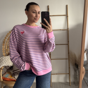 Pien Stripe Sweater Lila/Pink
