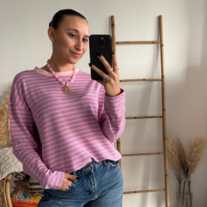 Pien Stripe Top Pink/Lila