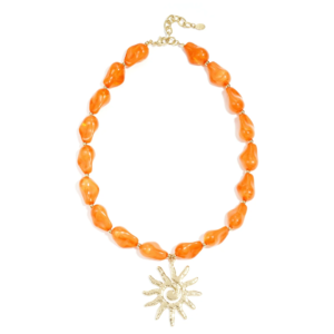 Beaded Necklace Sunny Flower