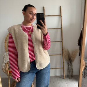 Teddy Gilet Offwhite