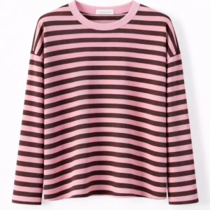 Pien Stripe Top Brown/Pink