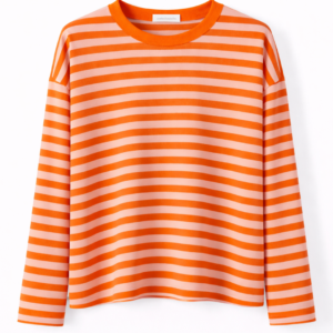 Pien Stripe Top Orange/Beige