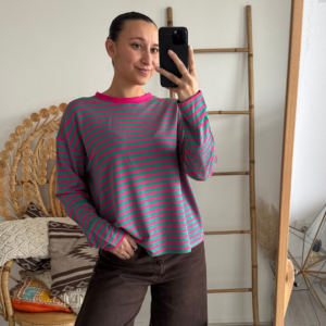 Pien Stripe Top Pink/Green