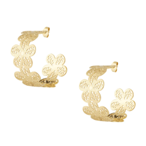 Flower Hoops Earrings