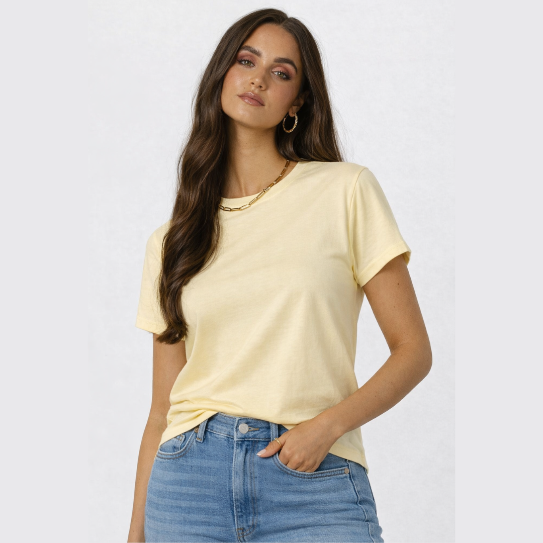 Basic T-shirt Butter Yellow
