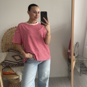 Pien Stripe Top Pink/Red