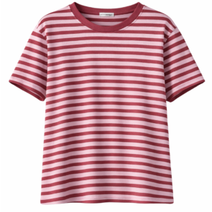 Pien Stripe Top SS Burgundy/Pink