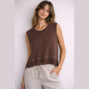 Fringle Top Brown