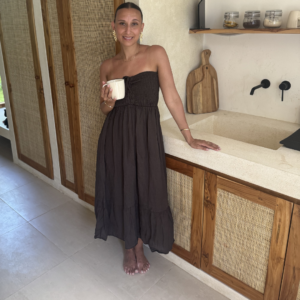 Ambika Strapless Dress Brown