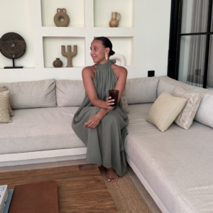 Ambika Olive Green Halterjurk