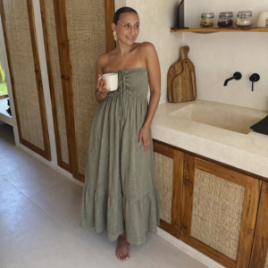 Strapless Dress Green Ambika