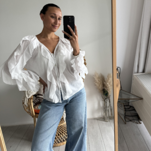 Ruffle Blouse Wit