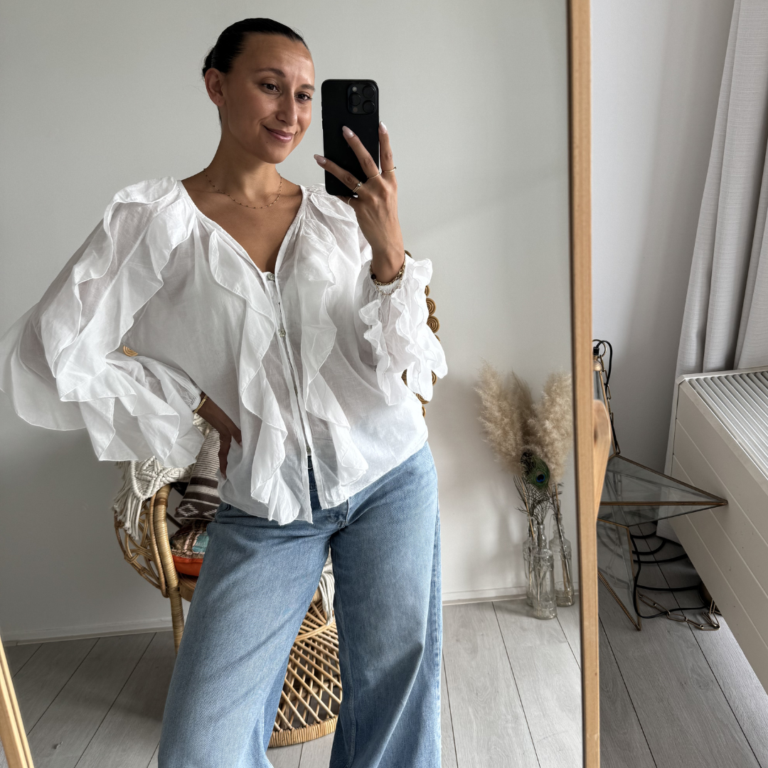 Ruffle Blouse Wit