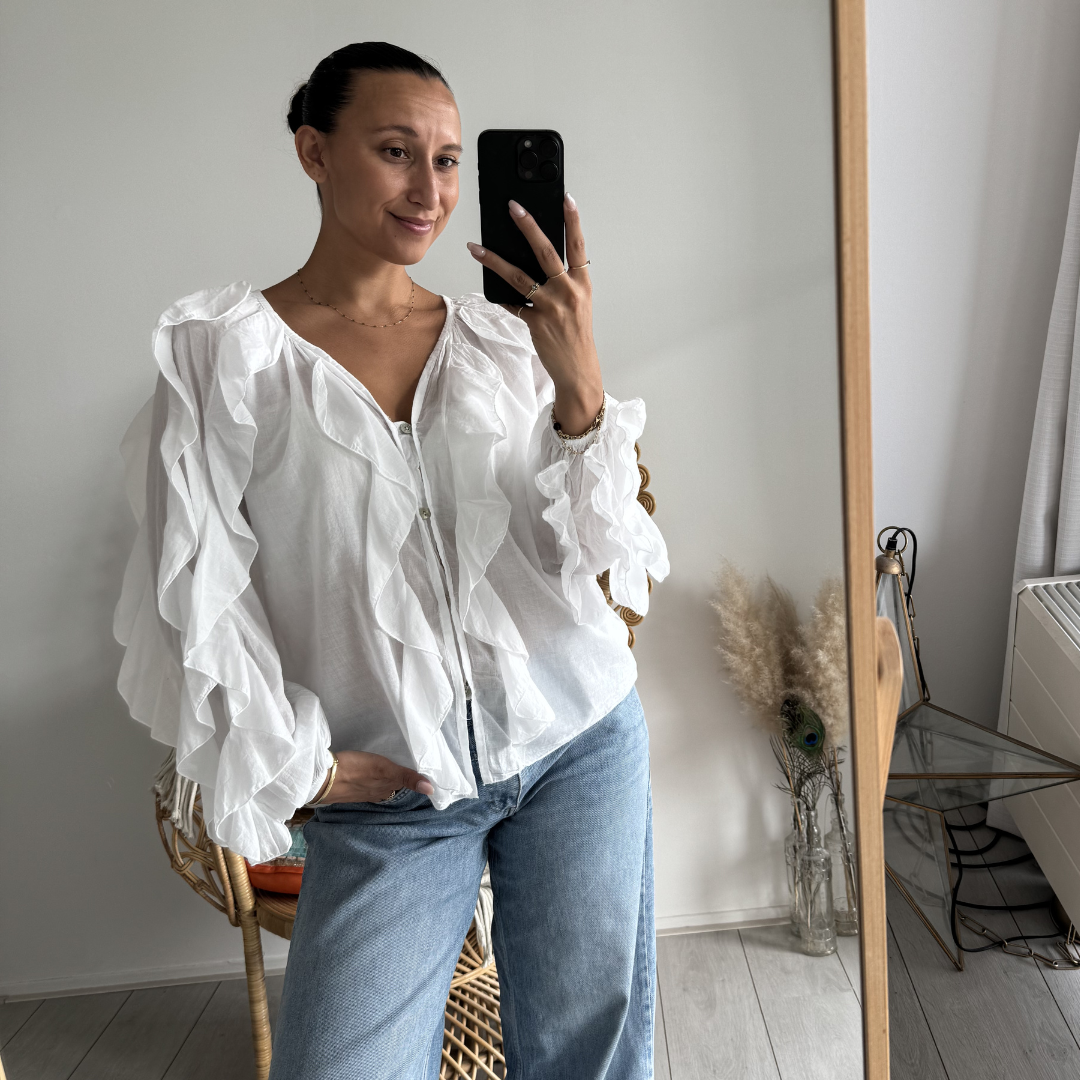 Ruffle Blouse Wit