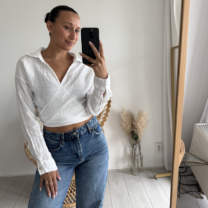 Ambika Wrap Top Linnen White