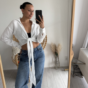 Ambika Wrap Top Linnen White