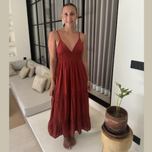 Ambika Bibi Dress Rusty Red