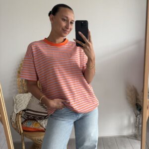 Pien Stripe Top Lila/Orange