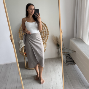 Ambika Lina Linnen Wrap Skirt