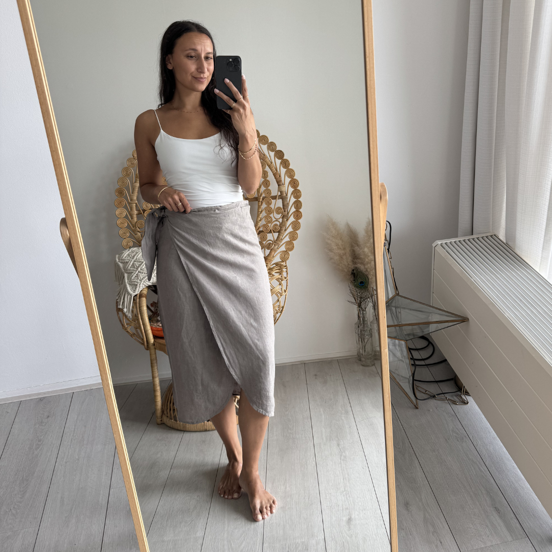 Ambika Lina Linnen Wrap Skirt