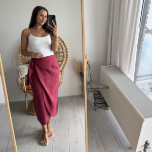 Ambika Wikkelrok Bordeaux Rood