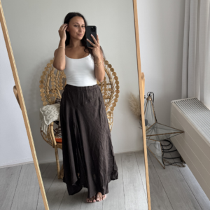 Ambika Linnen Skirt Brown