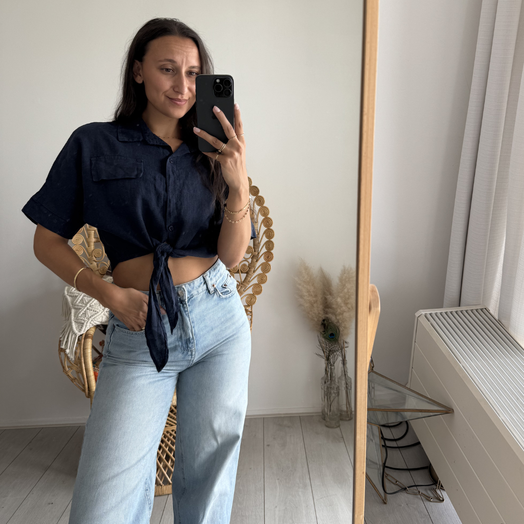 Ambika Linnen Ribbon Blouse