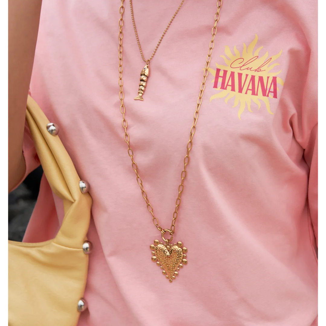 Long Necklace Chunky Heart