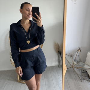 Ambika Linnen Short Navy